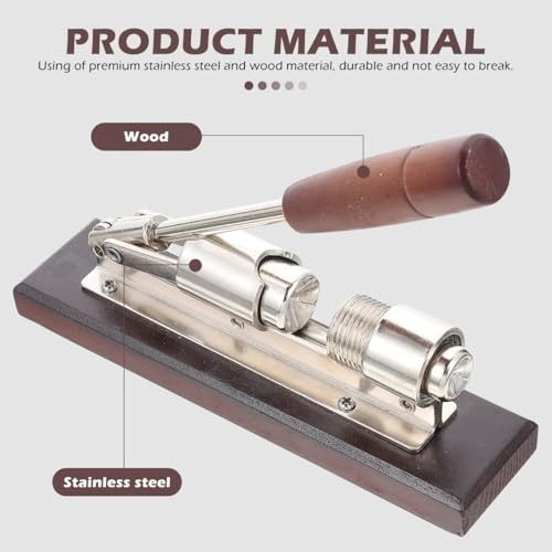 Nutcracker for Nuts Heavy Duty Nut Cracker Tool with Wooden Base Adjustable