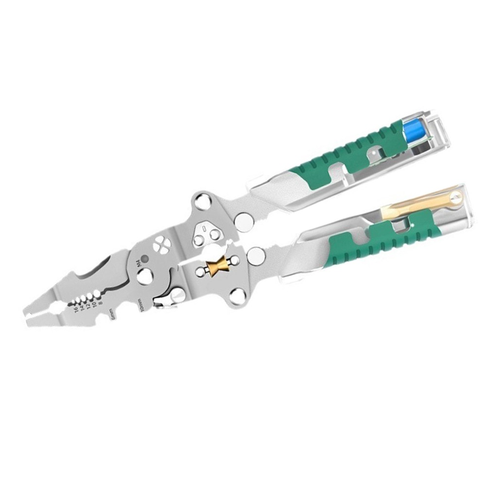 1× Compact Multi-Functional Fold Wire Stripper Scissor With Electrical Test