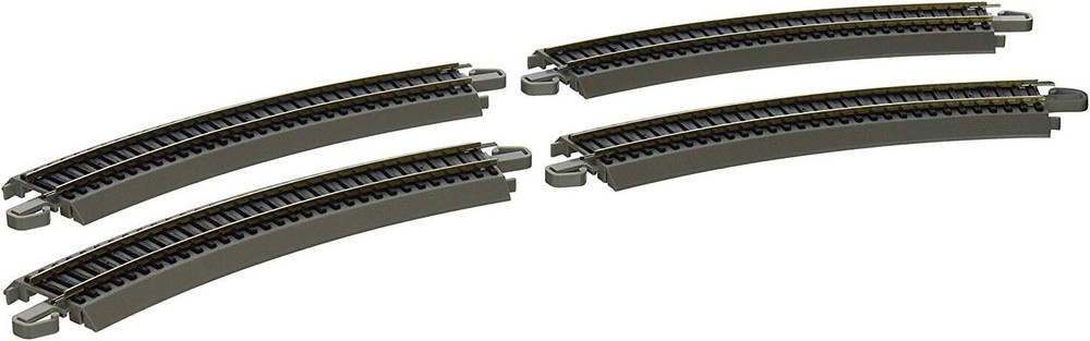 Bachmann Trains - Snap-Fit E-Z TRACK 15” RADIUS CURVED (4/card) -...