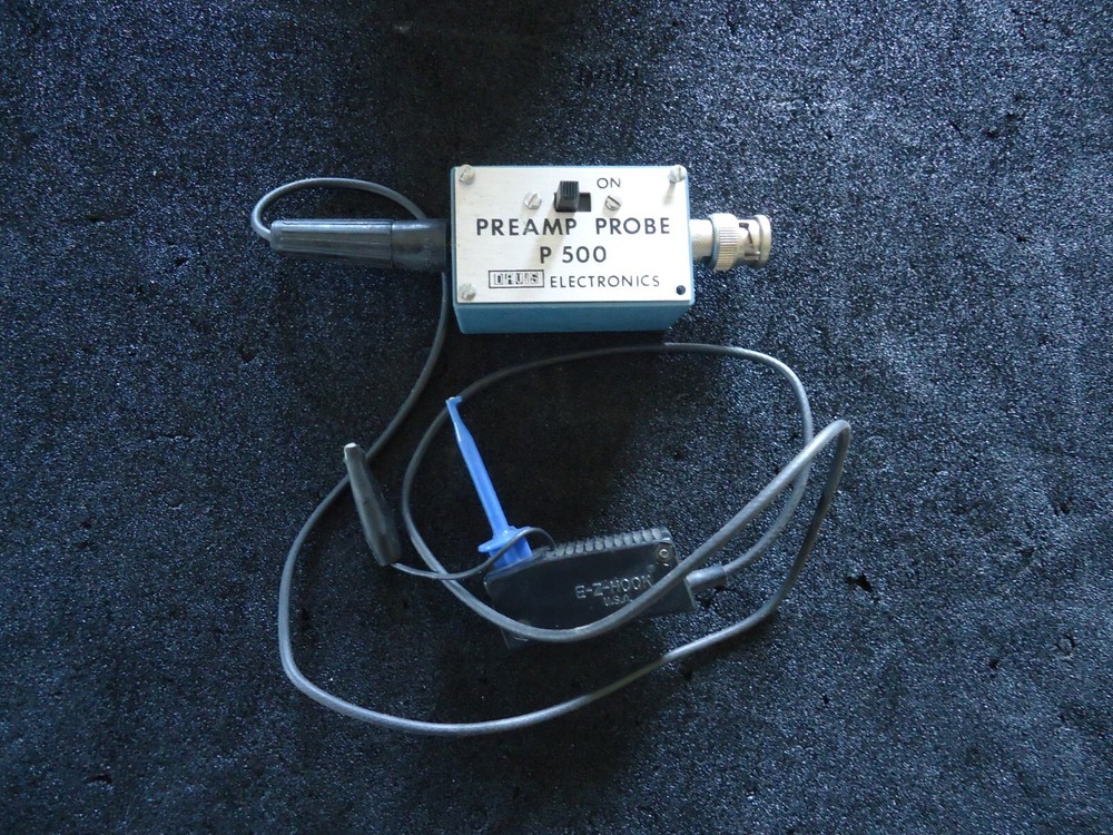 Vintage Davis Electronics Preamp Probe P500. E-Z-Hook. Made in USA.