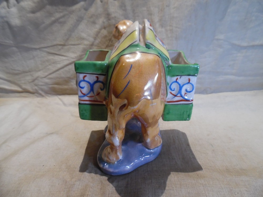 Antique Cigarette Holder Camel Ceramic Lusterware Japan