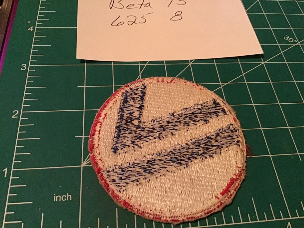 71st Infantry Division Patch-Cut Edge-Snow Back---Original WW-II
