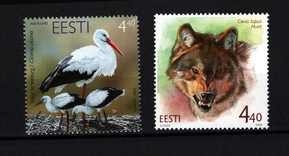 ESTONIA 2004 WOLF  BIRDS   MNH** (166)