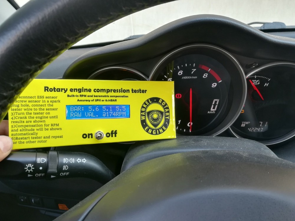 Rotary Engine Compression Tester MAZDA RX8 RX7 13B 12A 20B wankel renesis