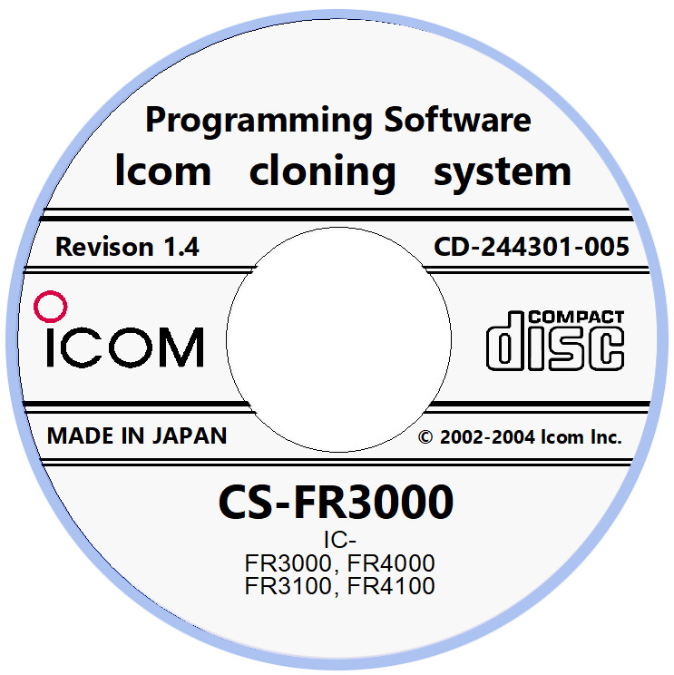 Icom CS-FR3000 Rev. 1.4 Programming Software, IC-FR3000/FR4000 series rptrs