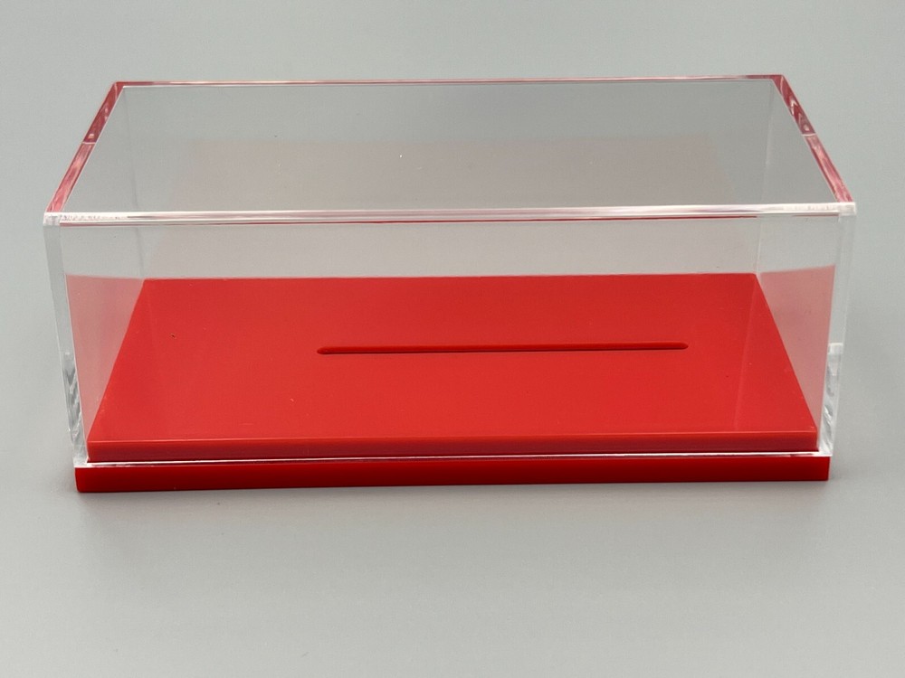 Quality Car Display Case Red Plastic Base 1/64 scale