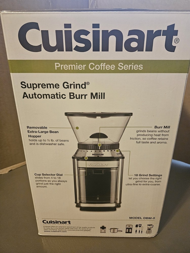 Cuisinart DBM-8 Supreme Grind Automatic Burr Mill, New Open Box