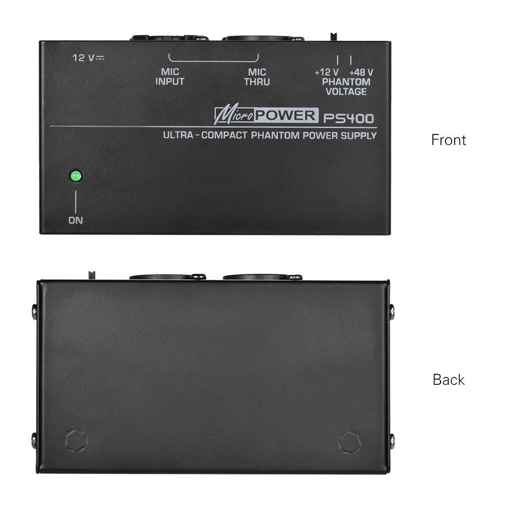 PS400 Phantom Power Universal Microphone Phantom Power Supply 12V Condenser