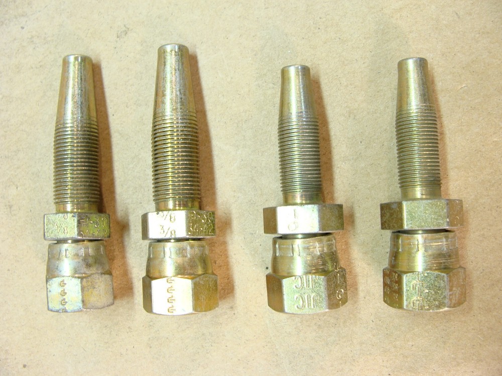 NEW lot of PARKER NO-SKIVE 1/4 3/8 hose fittings -6 JIC barb