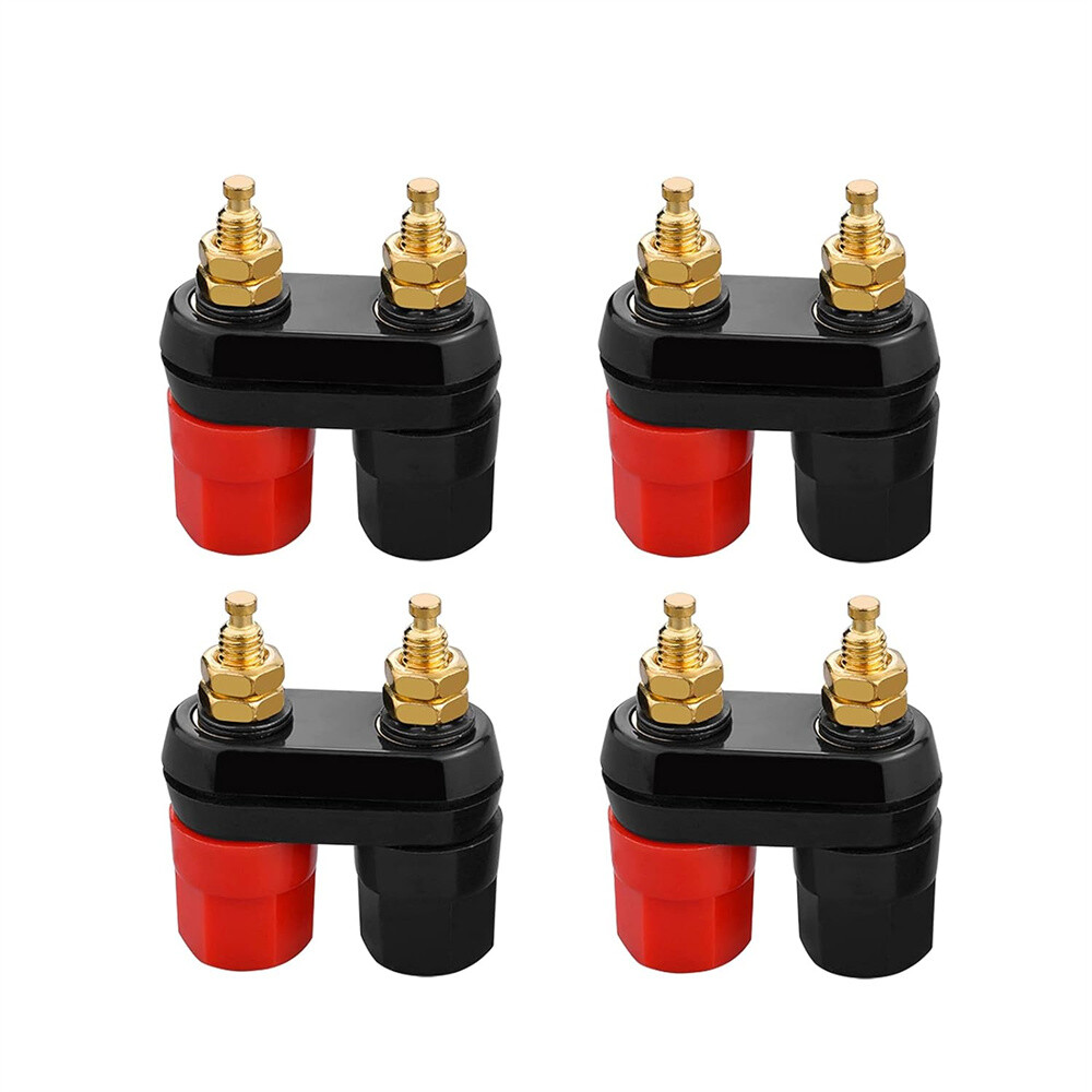 10 Pcs Speaker Amplifier Terminal Binding Post Dual 2-way Plug Connector