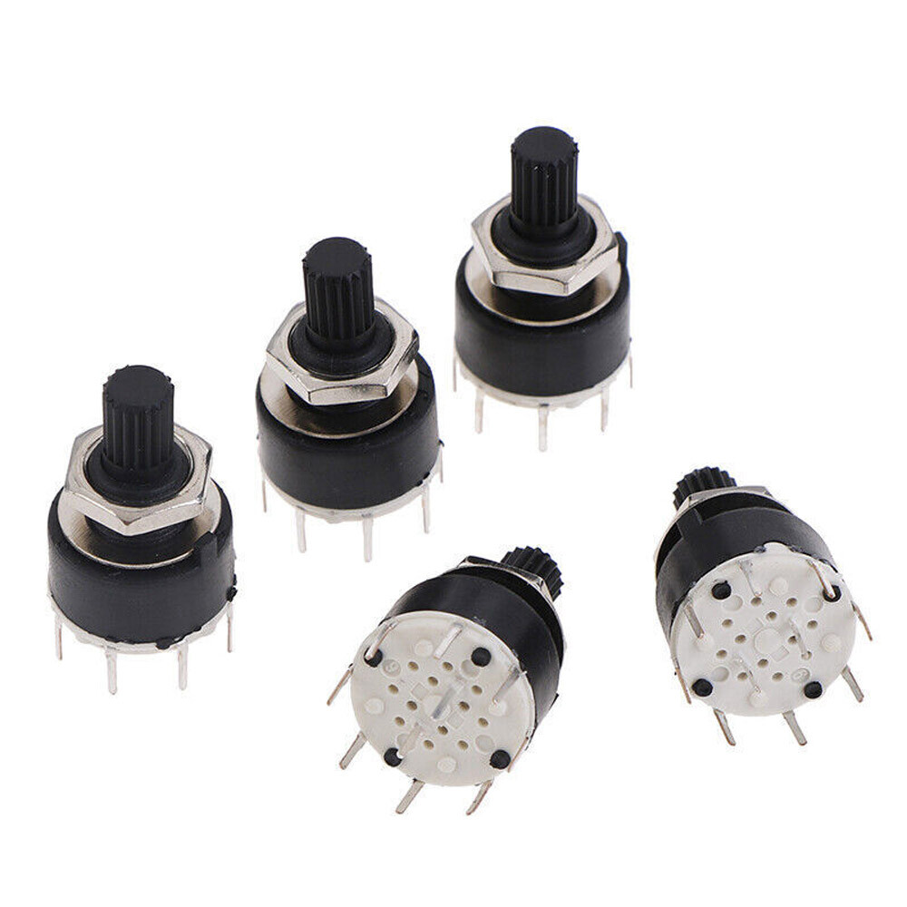 Rotary Switch 2 Pole 3 4 position 1 Pole 5 6 8 Position Axis Band Switch SR16MM