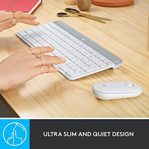 Logitech MK470 Slim Keyboard and Mouse Combo Off White