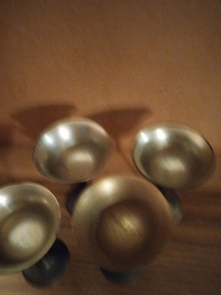 4 Silver Plated Mini Goblets/Cordials Made in India 