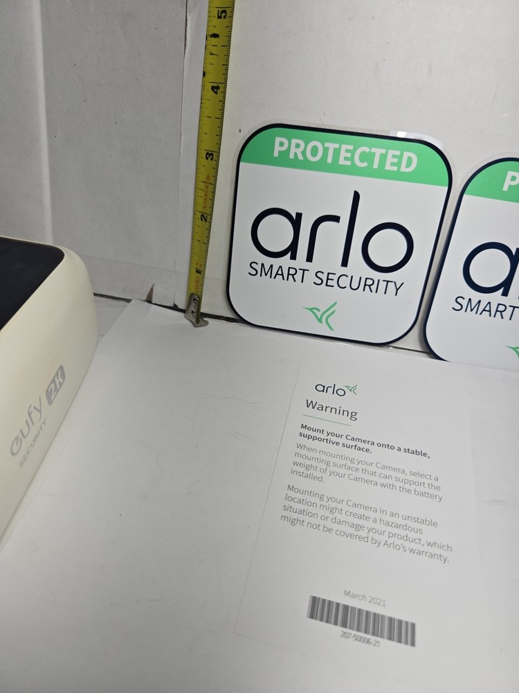 Arlo security camera warning signs/ decals (Laminated) X 2