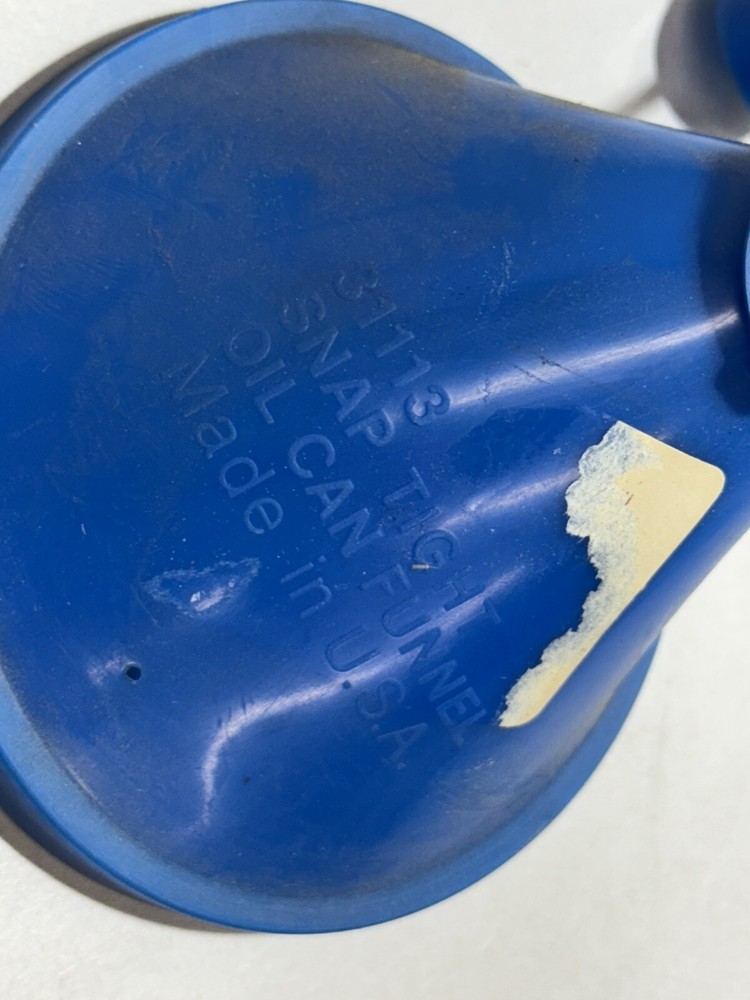 NOS Vintage Plastic Funnel- Blue (A4)