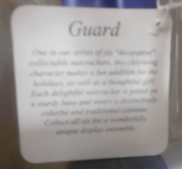 Decorative Nutcracker Guard 9" - NIB