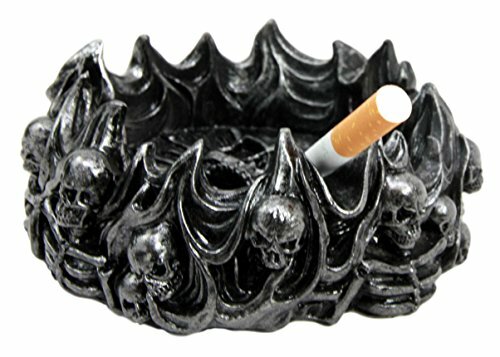 Eternal Pyre Smoke Ashtray Arch Devil Skull Fire Skeleton Figural Home Decor