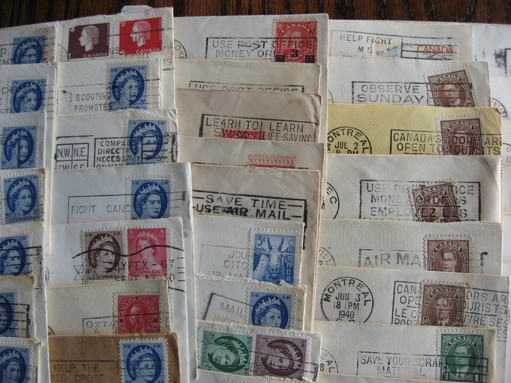 Canada 165 slogan cancel covers note about half are opened on 3 sides