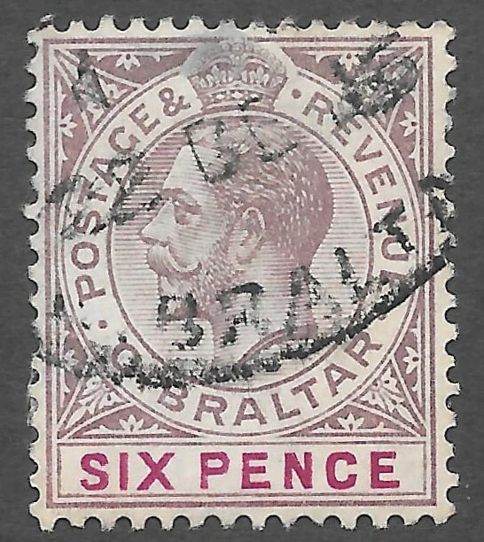 Gibraltar (1912) - Scott # 70,   Used