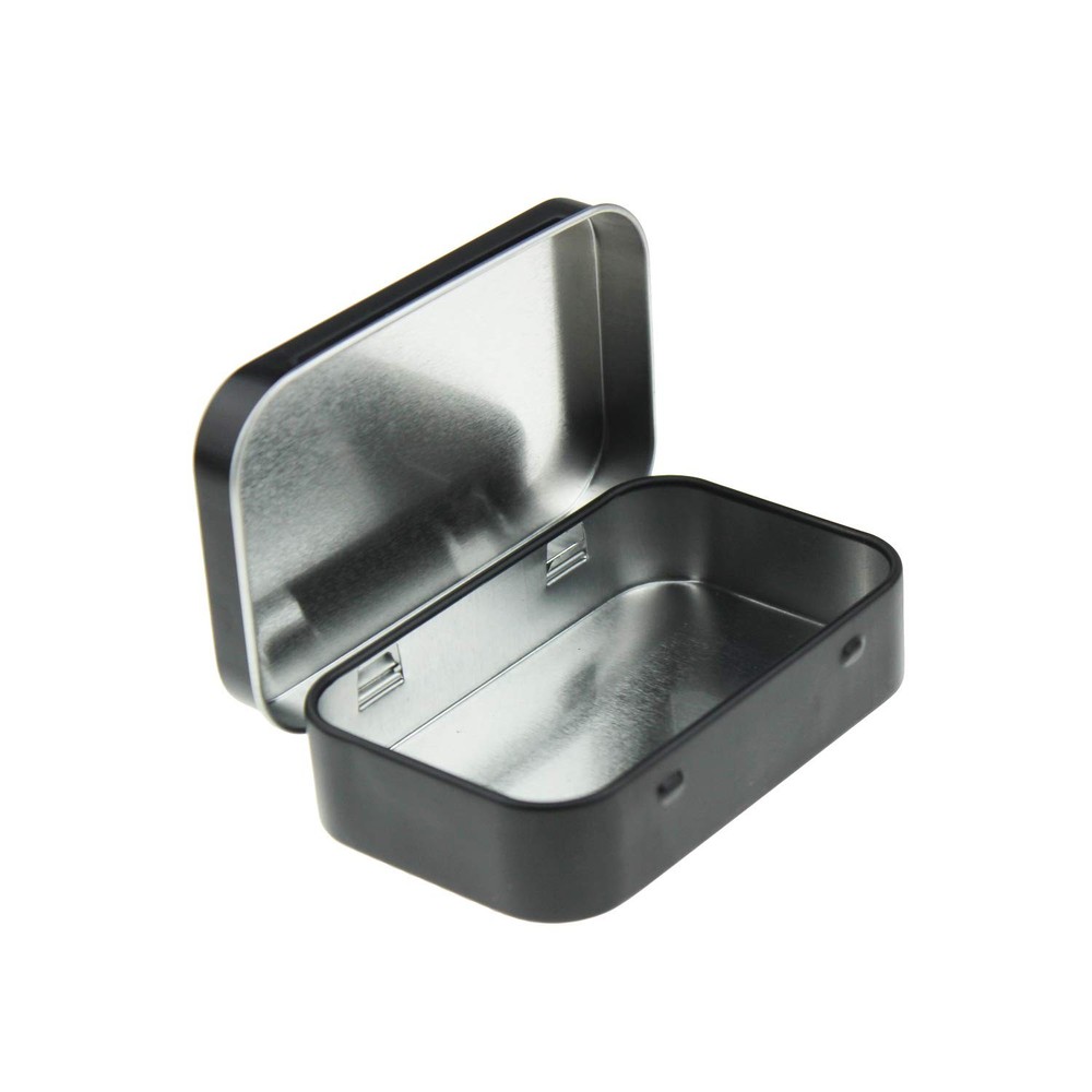 20 Pieces Rectangular Metal Empty Hinged Tins Containers Basic Necessities Ho...