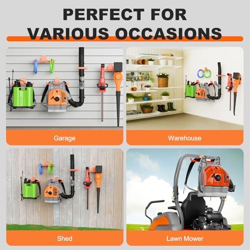 Backpack Blower Rack, Heavy Duty Anti-Scratch Leaf Blower Hanger with 1 Pack