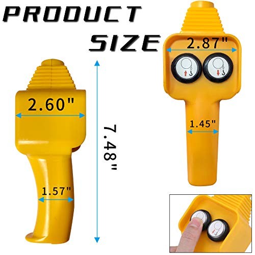 Winch Hand Control Assembly () - 12V Electric Winch Replacement Part Yellow