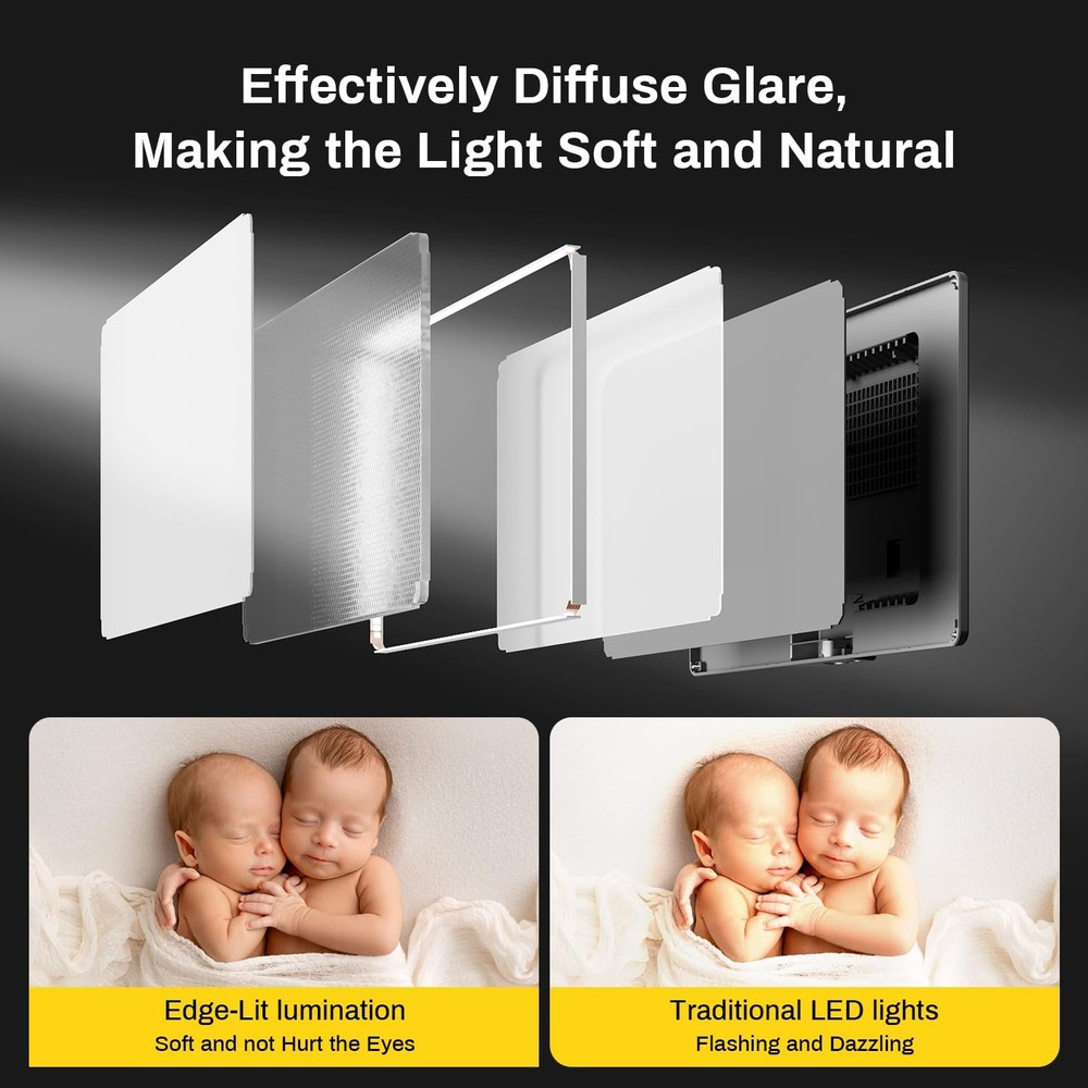 LED Video Light Panel, Camera Light for Video Conference Recording with 4000m...