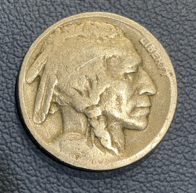 1919 5C Buffalo Nickel - Barely Readable Date