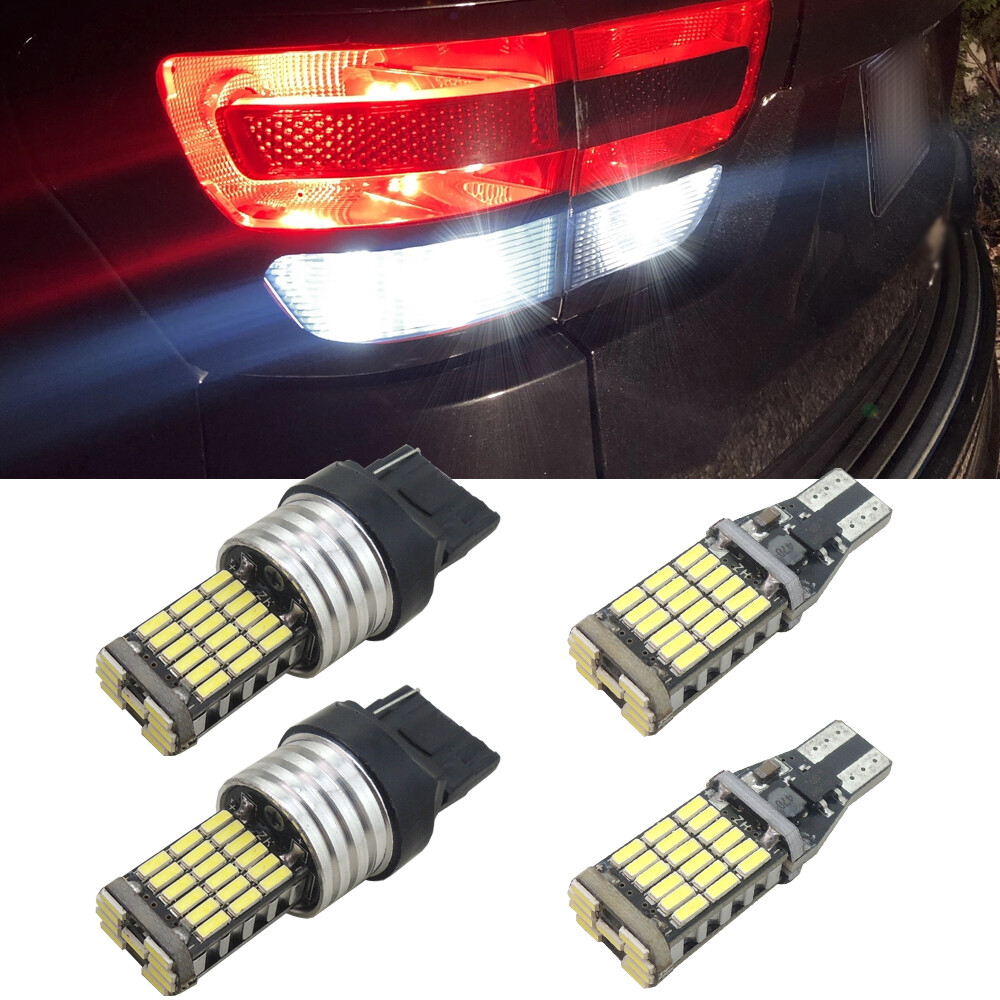 4 Bright White LED Backup Reverse Lights Bulbs for Jeep Grand Cherokee 2011-2021