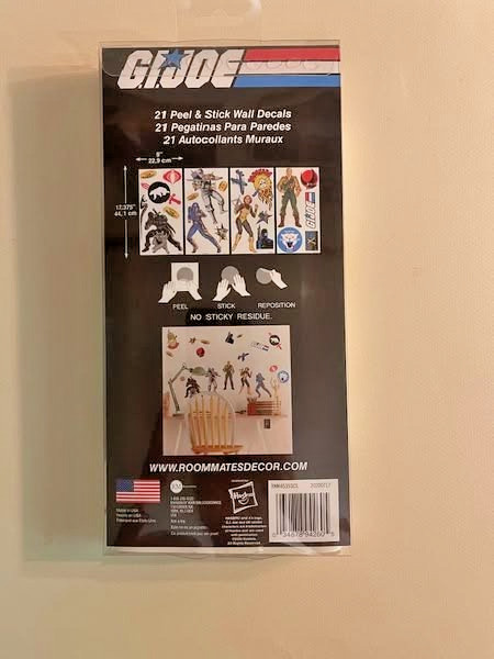 GI JOE WALL DECALS 21 Peel & Stick