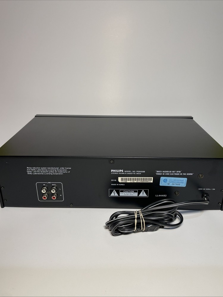 Philips PD 500B Double Cassette Deck Tested And Working Read