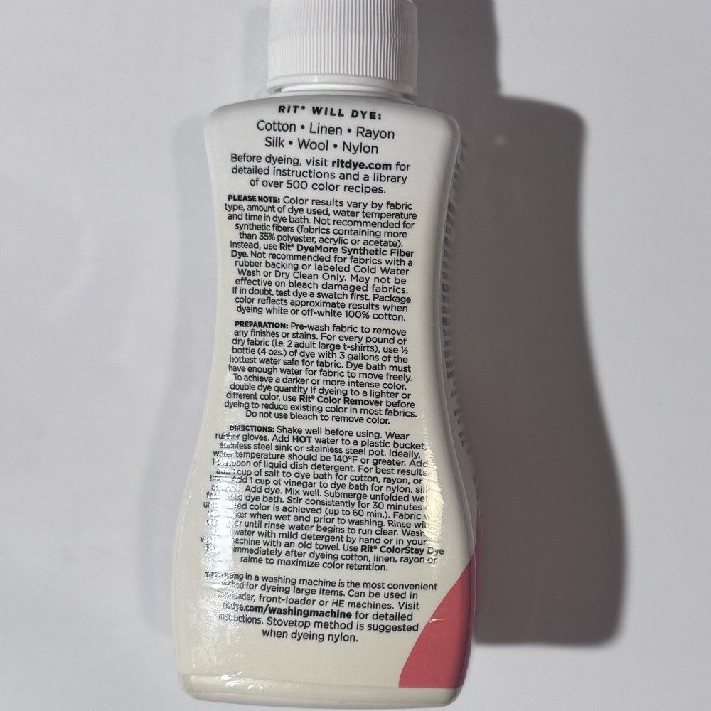 Rit Dye Coral 8 Oz All Purpose Dye