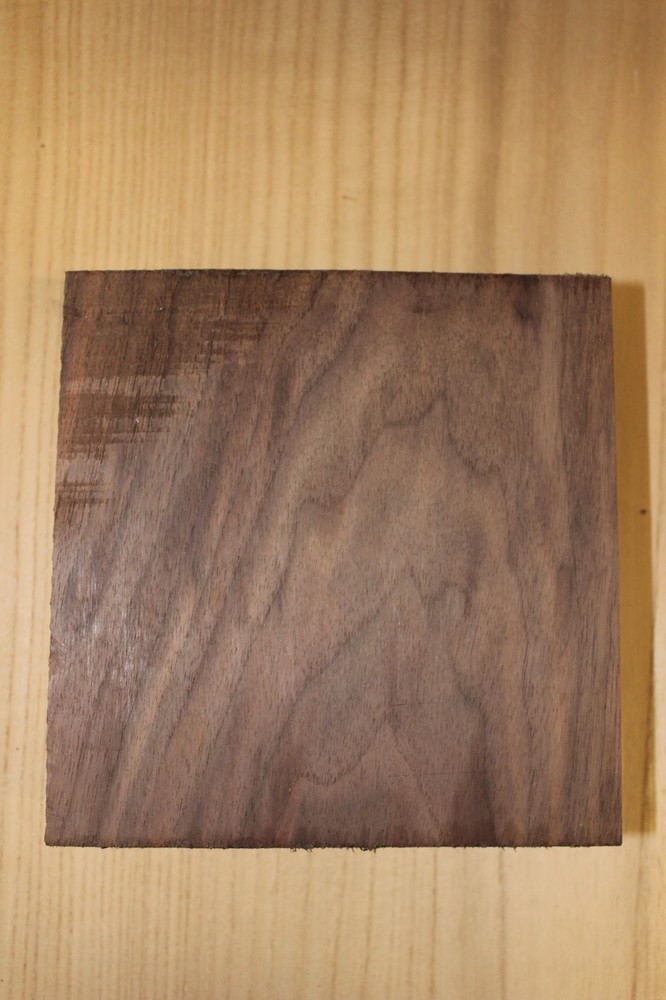 Black walnut bowl blank 7.5 X 7.5 X 3"