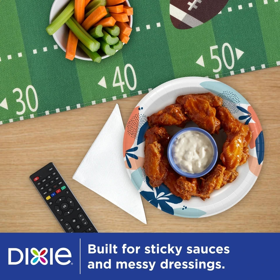 Dixie Everyday Disposable Paper Plates, 8.5", Multi-Color, 200 Count