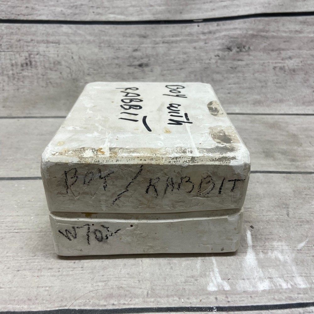Unbranded Ceramic Slip Casting Mold Boy With Rabbit
