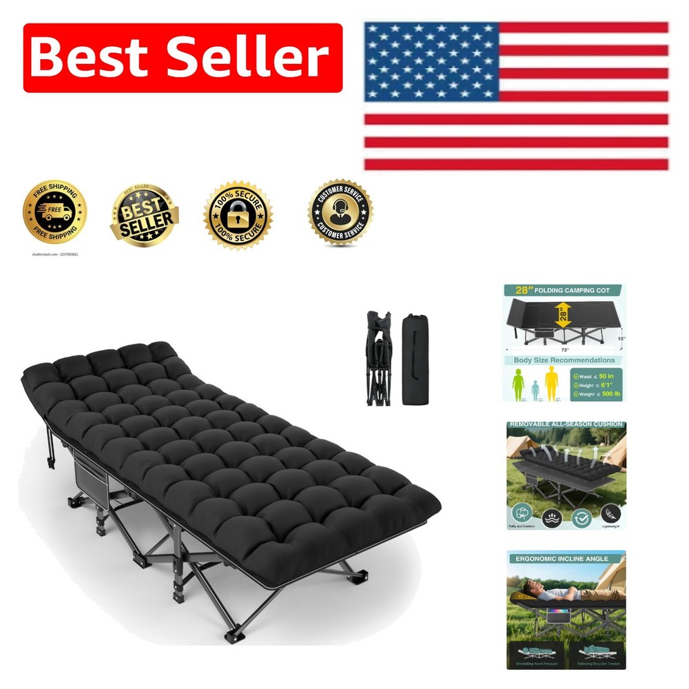 Compact Foldable Sleeping Cot - Waterproof & Lightweight for Adventurous Sleep