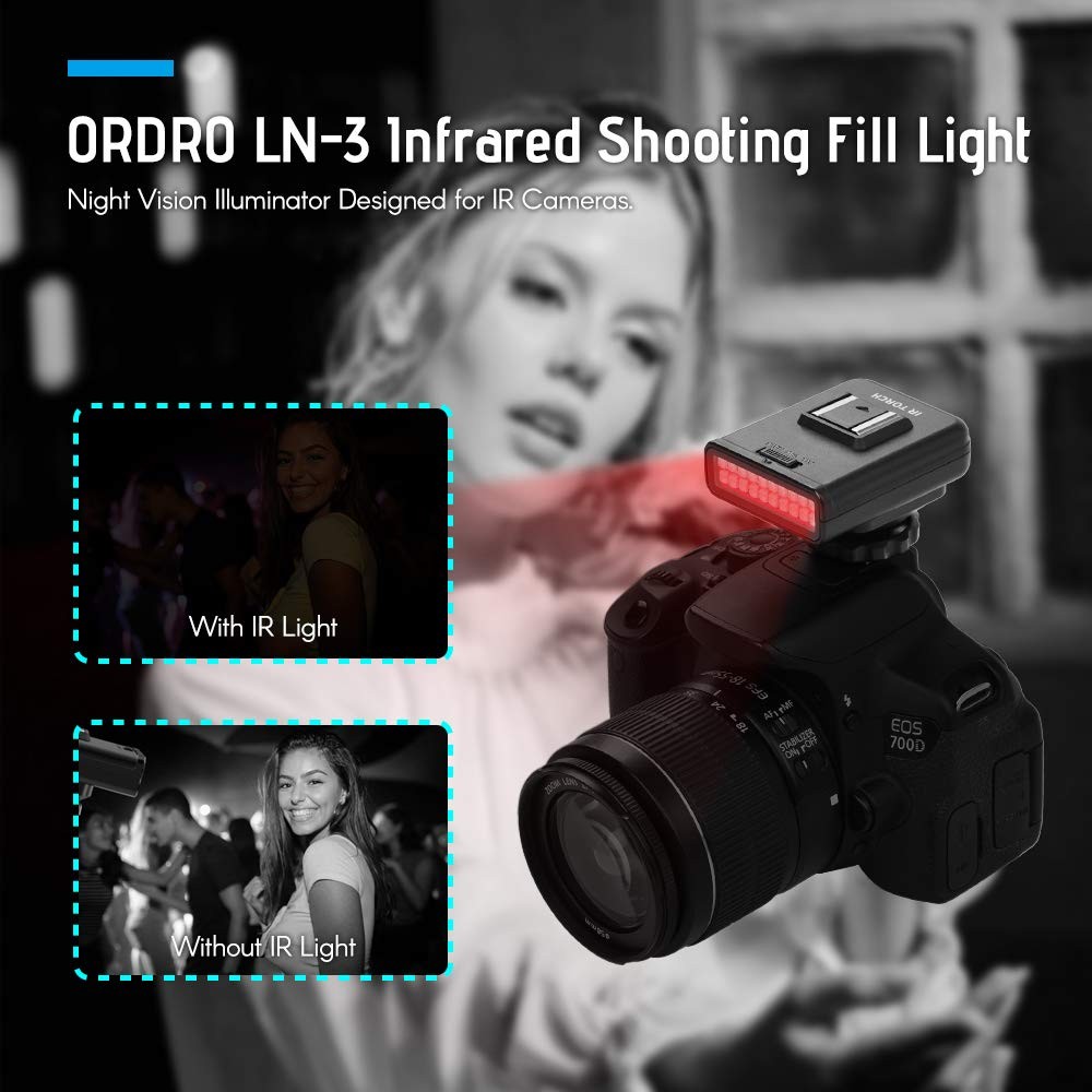 LN-3 Studio IRLight LED Light USB Rechargeable Night Vision Illuminator with ...