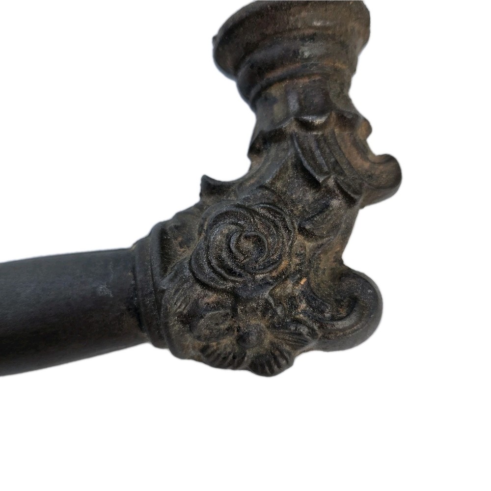06L5 Vintage Cast Iron Door Pull Handle Art Deco Architecture Era