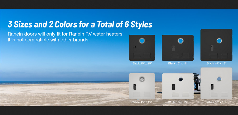 Ranein 15"x18" RV Tankless Water Heater Door Kit (White) Model# RA65-1518