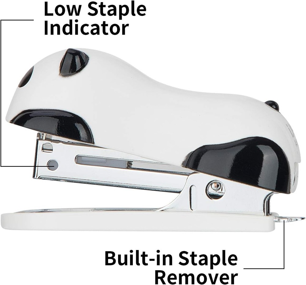 Deli Mini Cute Panda Desktop Stapler