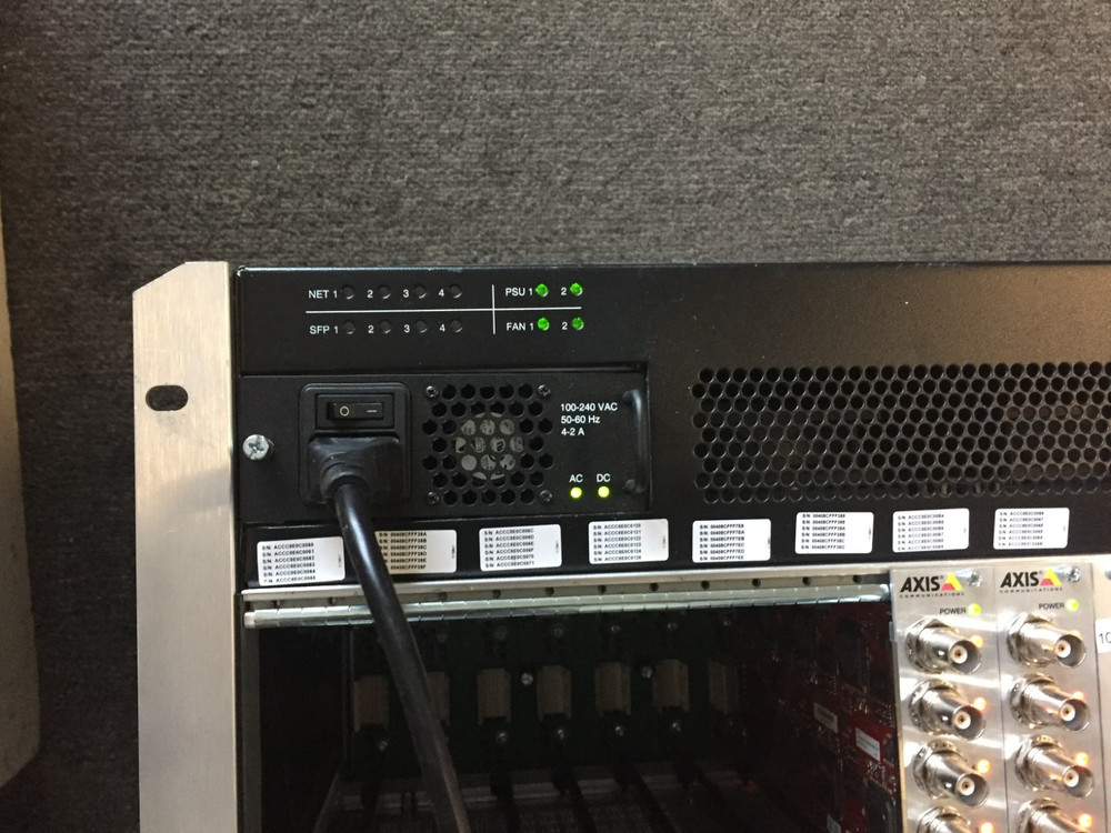 AXIS Q7920 Rackmount Video Encoder Chassis with 2X Axis Q7436 cards- 30 day