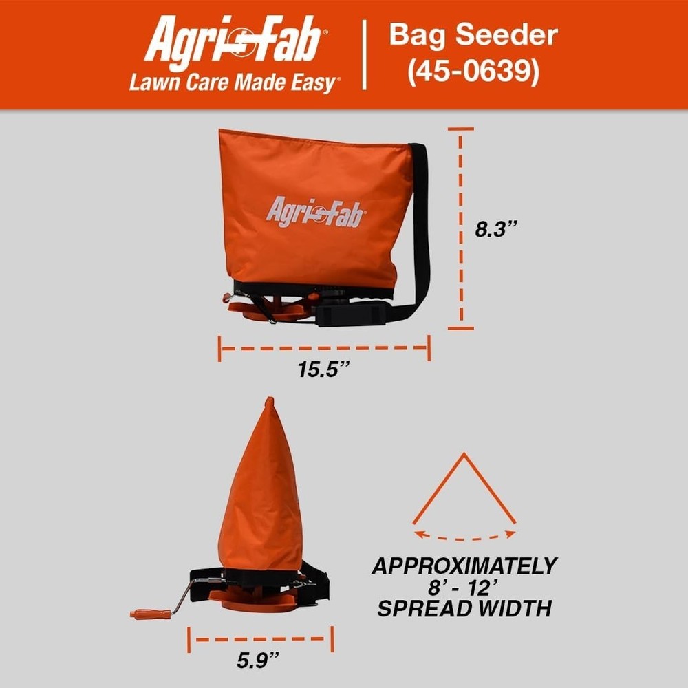 Efficient Handheld Bag Seeder Spreader with Rear Baffle for Easy Element Control