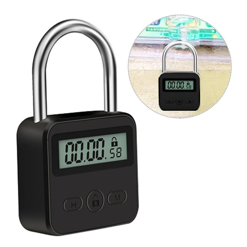 Metal Timer Lock, 99 Hours Max Timing USB free size, Silver