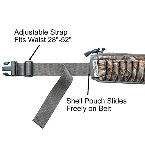 Shell Belt - Adjustable Belt, Zipper Storage Pocket, Camo