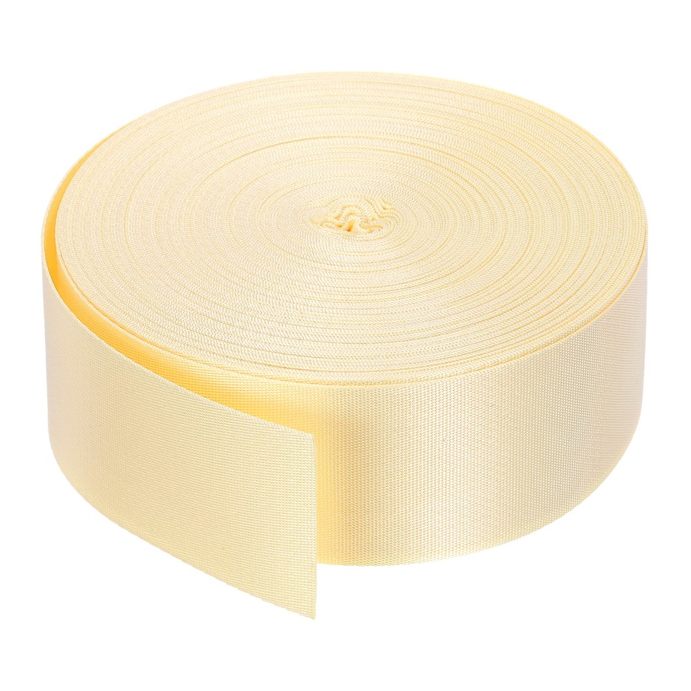 Flat Nylon Webbing Strap 2 Inch 25 Yards Silver for Backpack