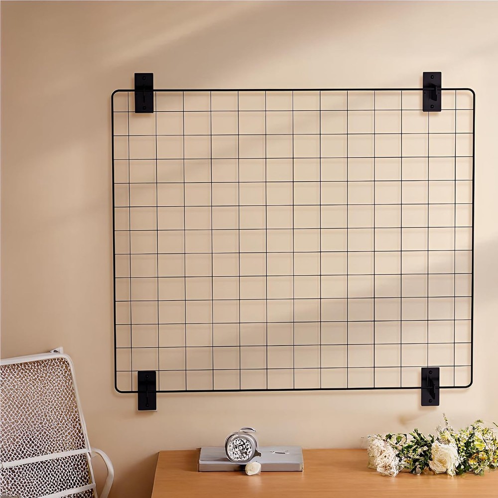 8 Pcs Gridwall Mount Brackets with Screws, for Grid Black