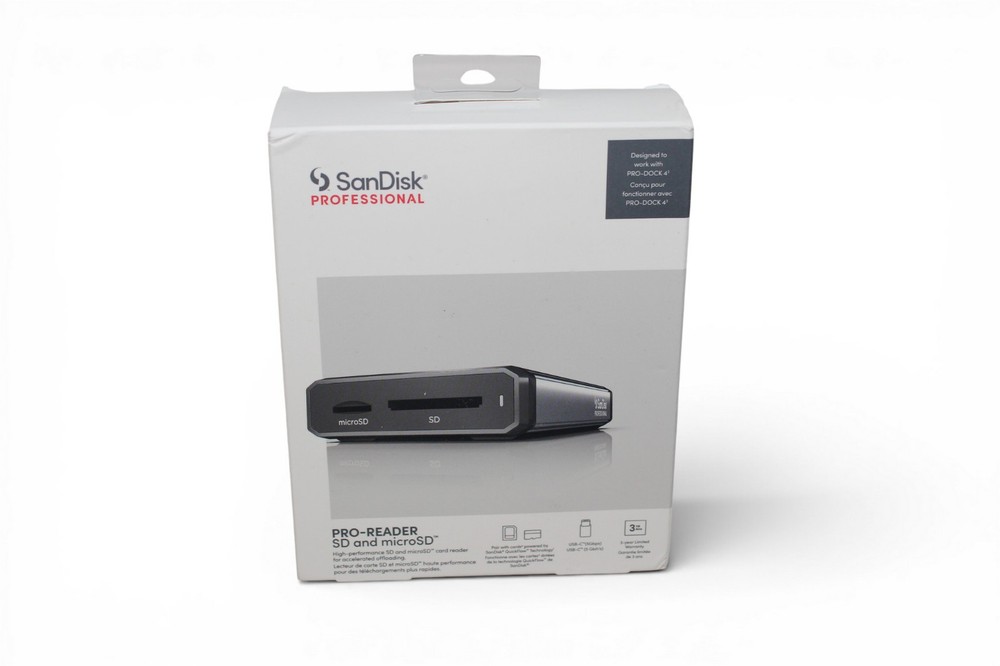 SanDisk Professional PRO-READER SD & MicroSD Reader USB C Works W Pro Dock 4