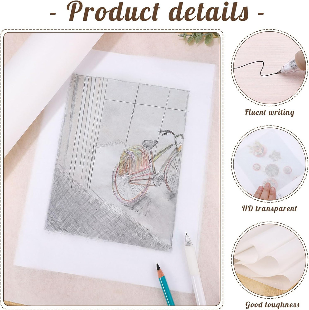 Tracing Paper Roll 24in X 75yd White Trace Paper Pattern Paper Translucent