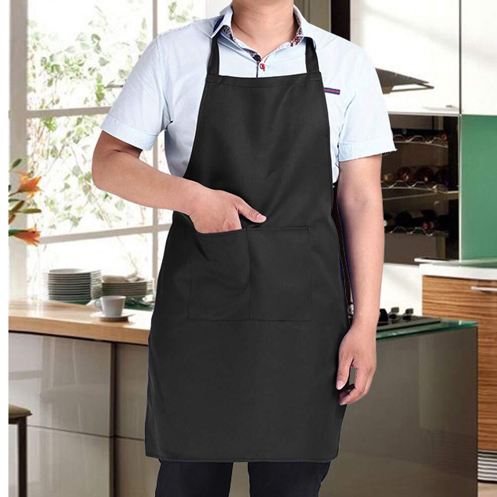 Bib Apron with Front Pocket Unisex for Cooking Kitchen Crafting