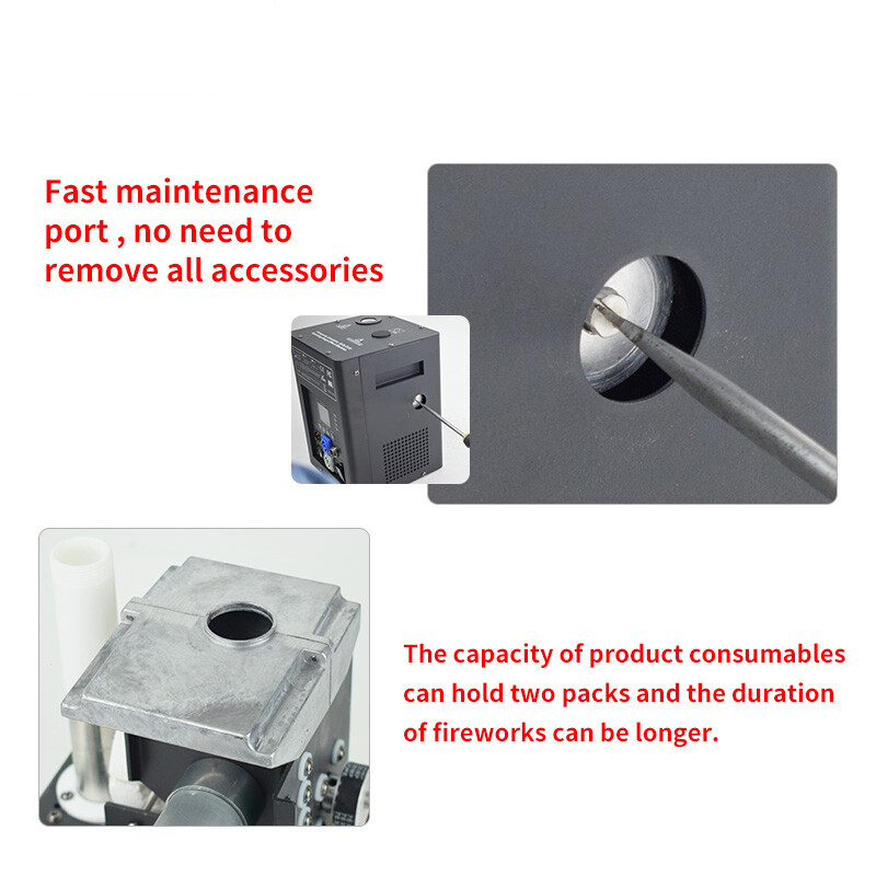 4PCS LCD Cold Spark Firework Machine 750W Stage Effect DMX with Flight Case